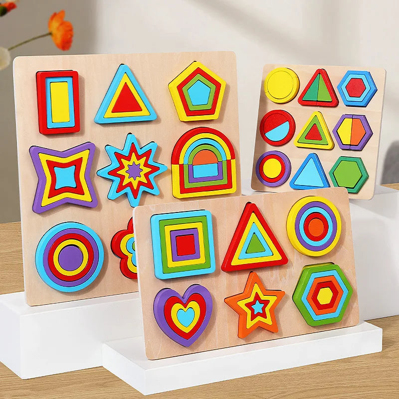 Wooden Geometric Shapes Puzzle