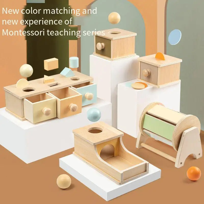 Wooden Object Permanence Box