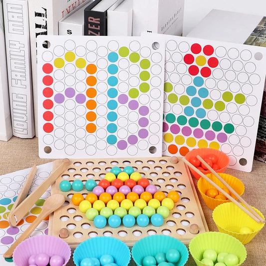 Wooden Beads Sorting Game