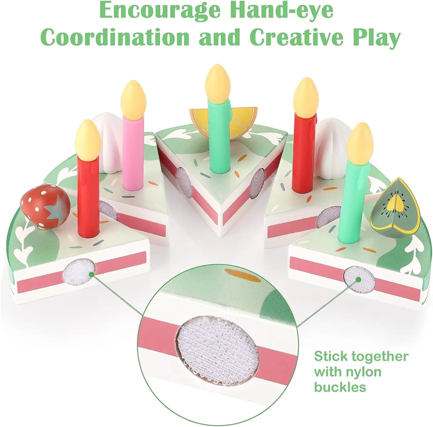 Wooden Birthday Cake Set