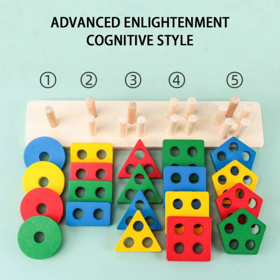 Montessori Wooden Geometric Puzzle