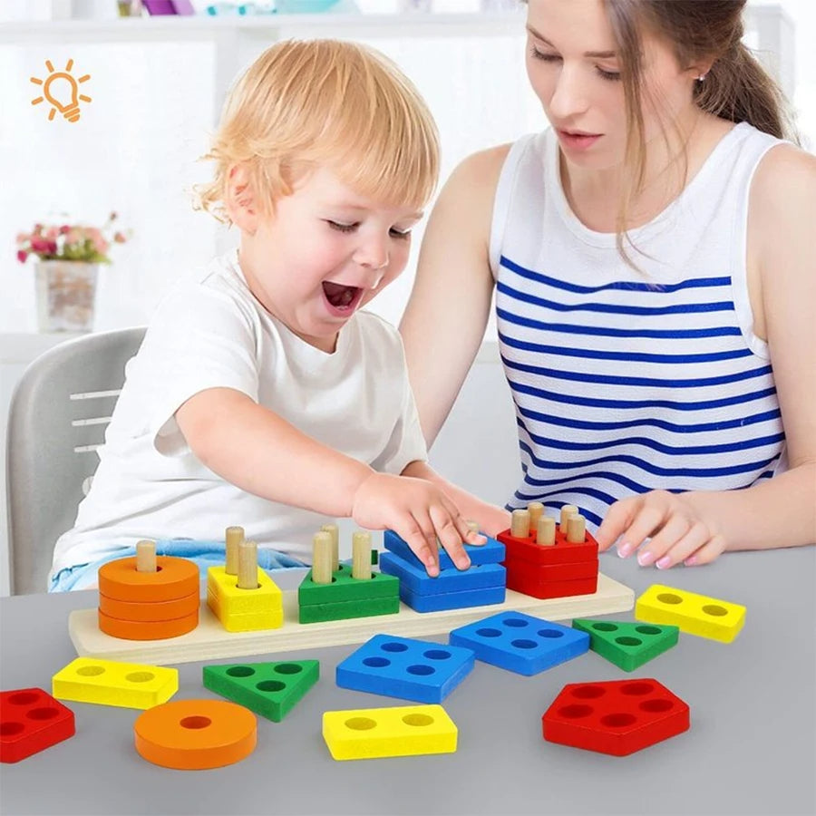 Montessori Wooden Geometric Puzzle