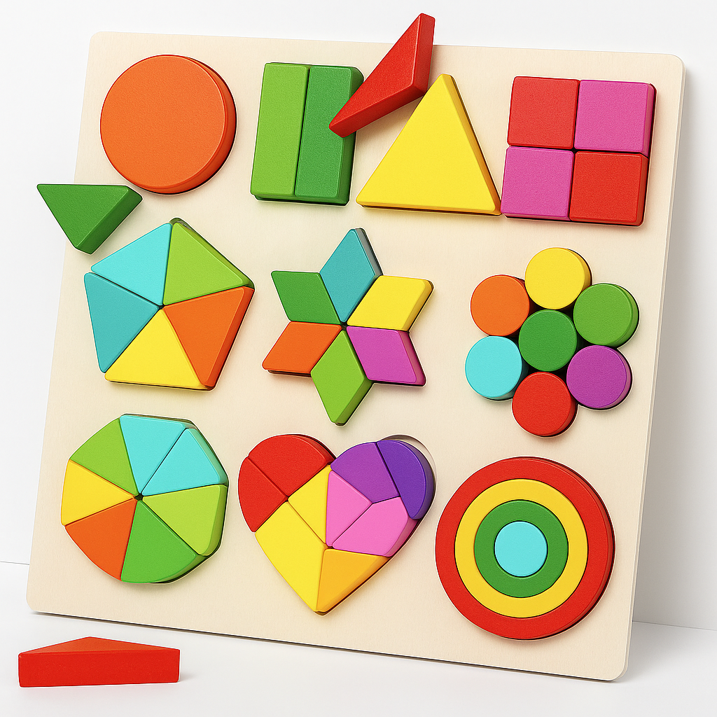 Wooden Geometric Shapes Puzzle
