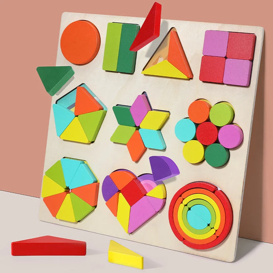 Wooden Geometric Shapes Puzzle