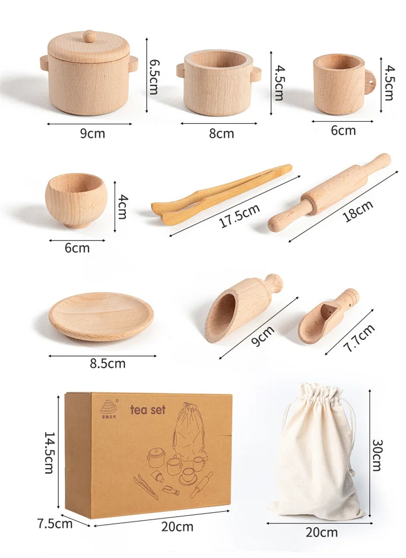 Montessori Wooden Tea Set