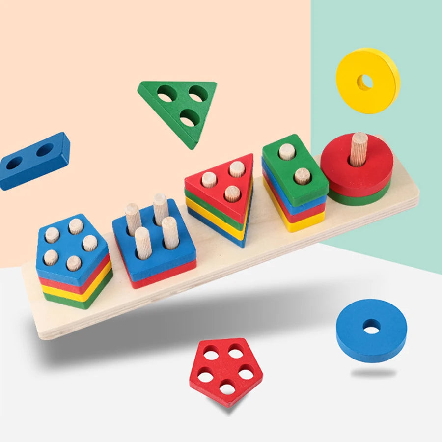 Montessori Wooden Geometric Puzzle