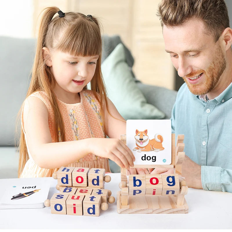 Wooden Word Spelling Game