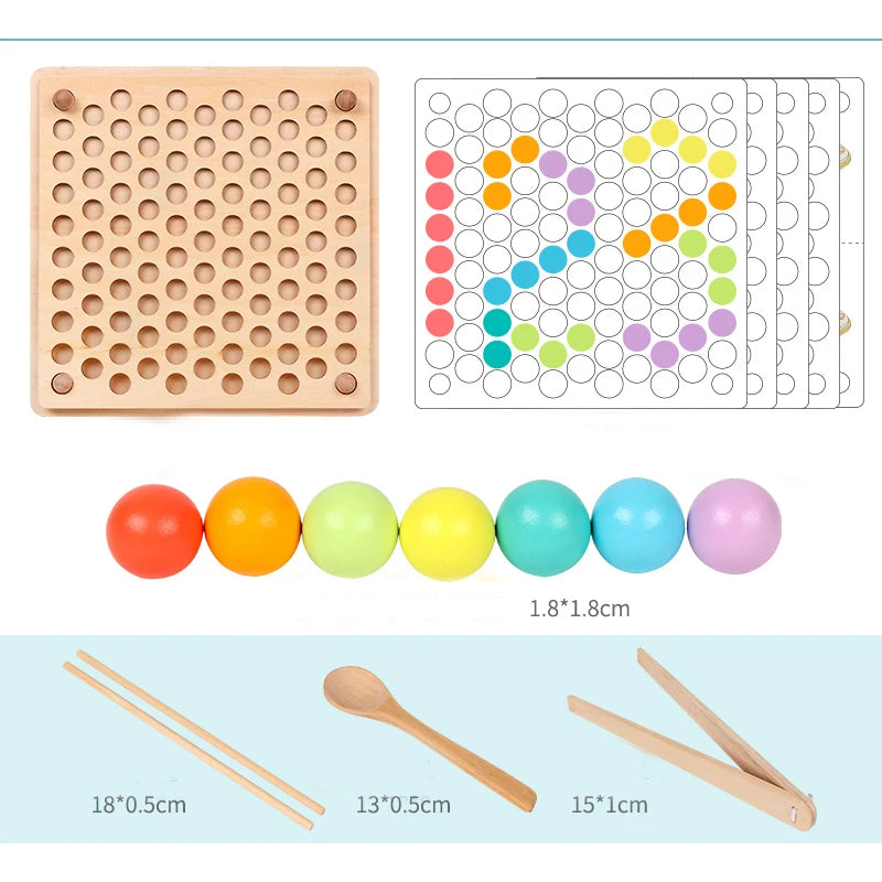 Wooden Beads Sorting Game