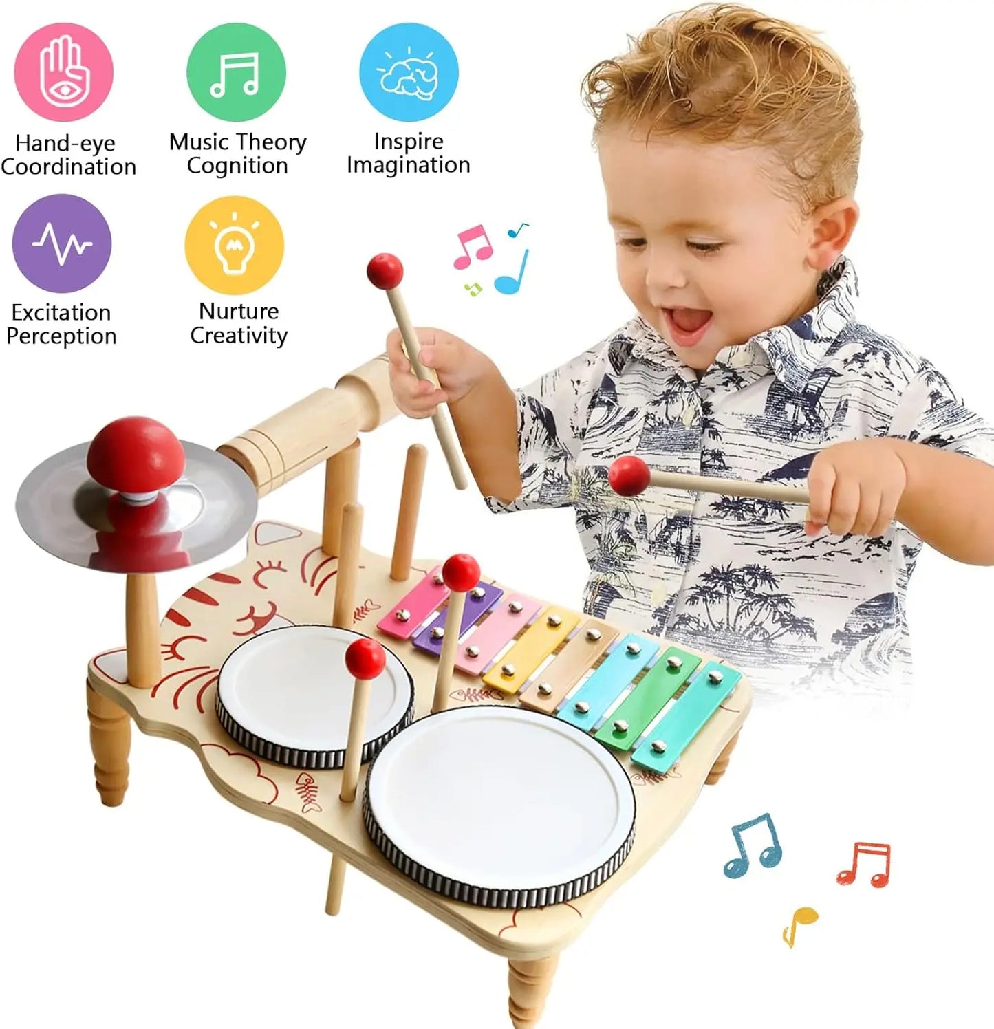 Wooden Music Toy Table