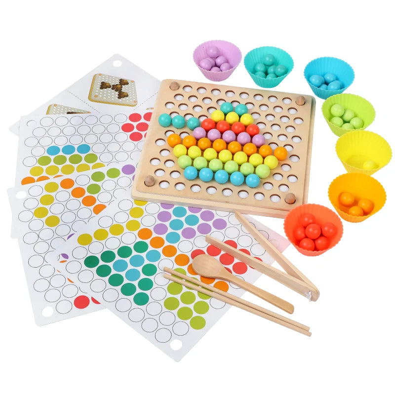 Wooden Beads Sorting Game