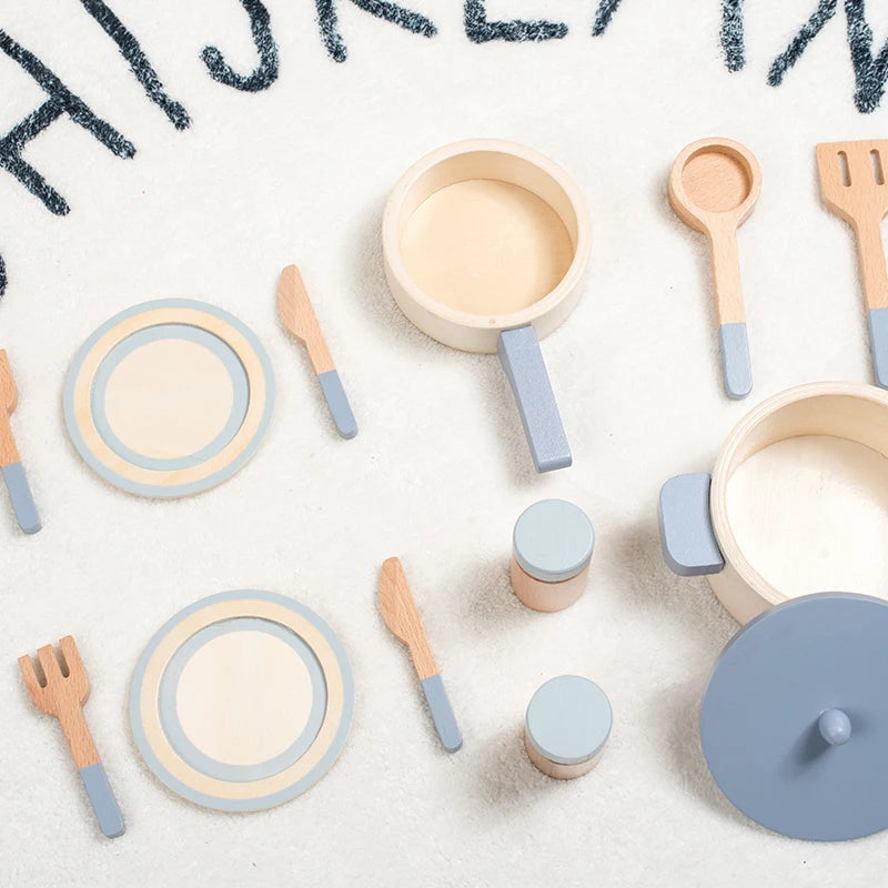 Wooden Kids Kitchen Toy Set
