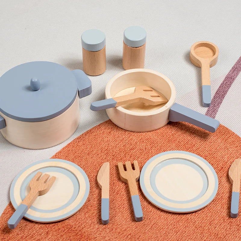 Wooden Kids Kitchen Toy Set