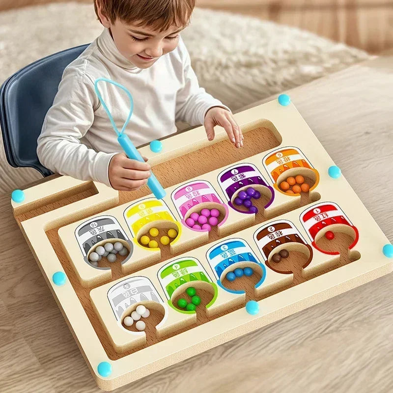 🧲 Montessori Magnetic Color Sorting Maze Board