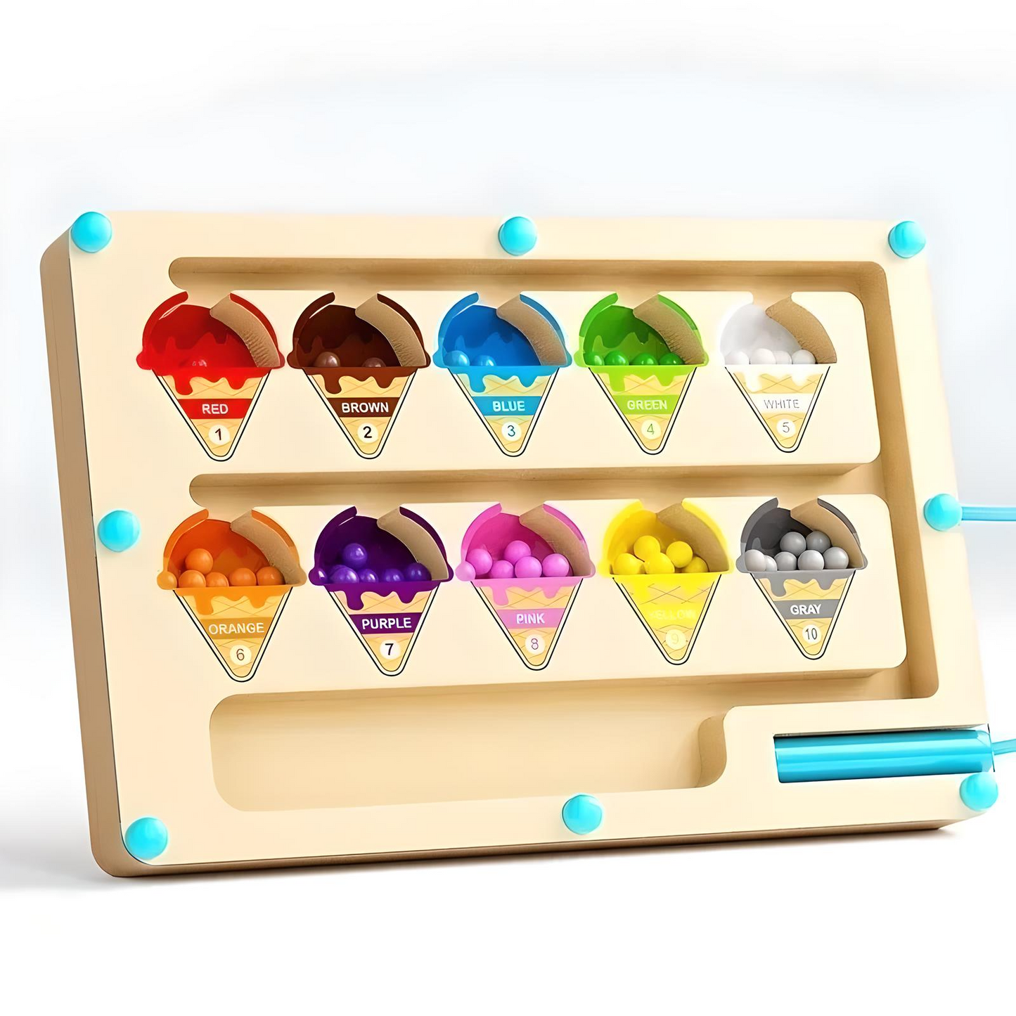 🧲 Montessori Magnetic Color Sorting Maze Board