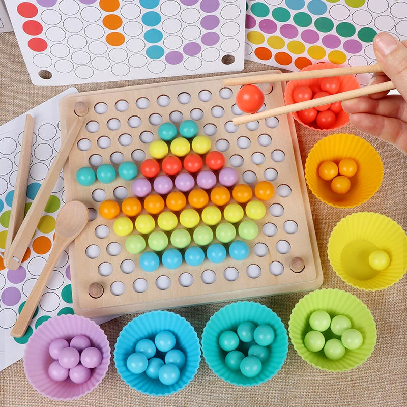 Wooden Beads Sorting Game